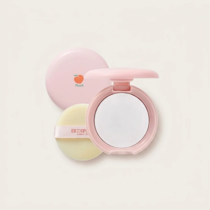 SKINFOOD Peach Cotton Pore Blur Pact - Oil-Control Pressed Face Powder - Main Image