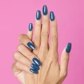 OHORA N Cream Indigo Semicured Gel Nail Strips - Deep Navy Gloss Finish 3