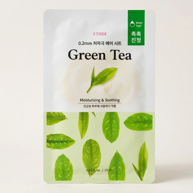 Etude 0.2mm Therapy Air Mask Green Tea — Soothing & Hydrating Sheet Mask - Main Image