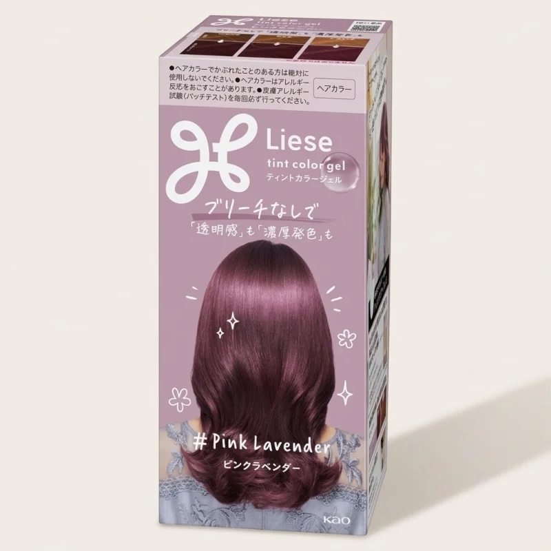 KAO Liese Tint Color Gel Pink Lavender - Vibrant Color Without Bleach - Main Image