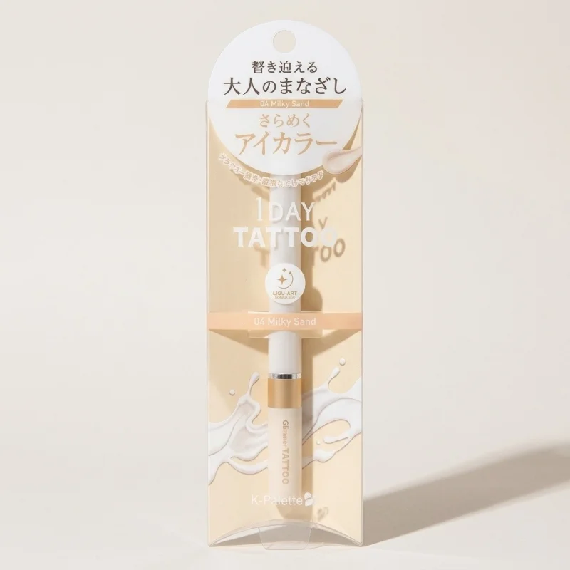 K-Palette 1 Day Tattoo Glimmer Liquid Eyeshadow - 04 Milky Sand - Main Image