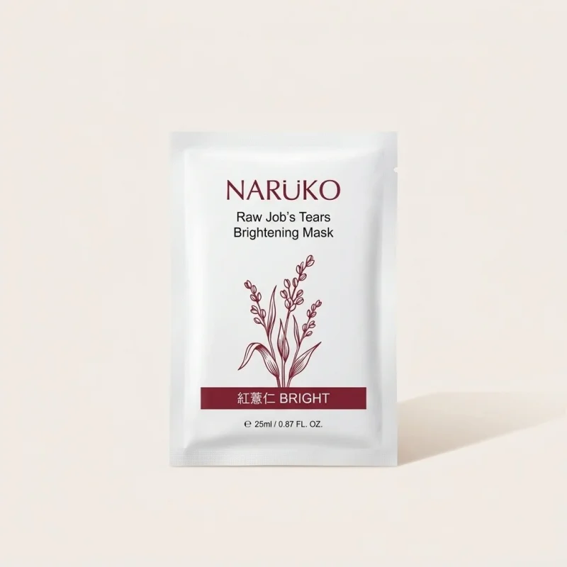 Naruko Raw Job's Tears Brightening Mask - Radiant Skin and Pore Care, 25ml - Main Image