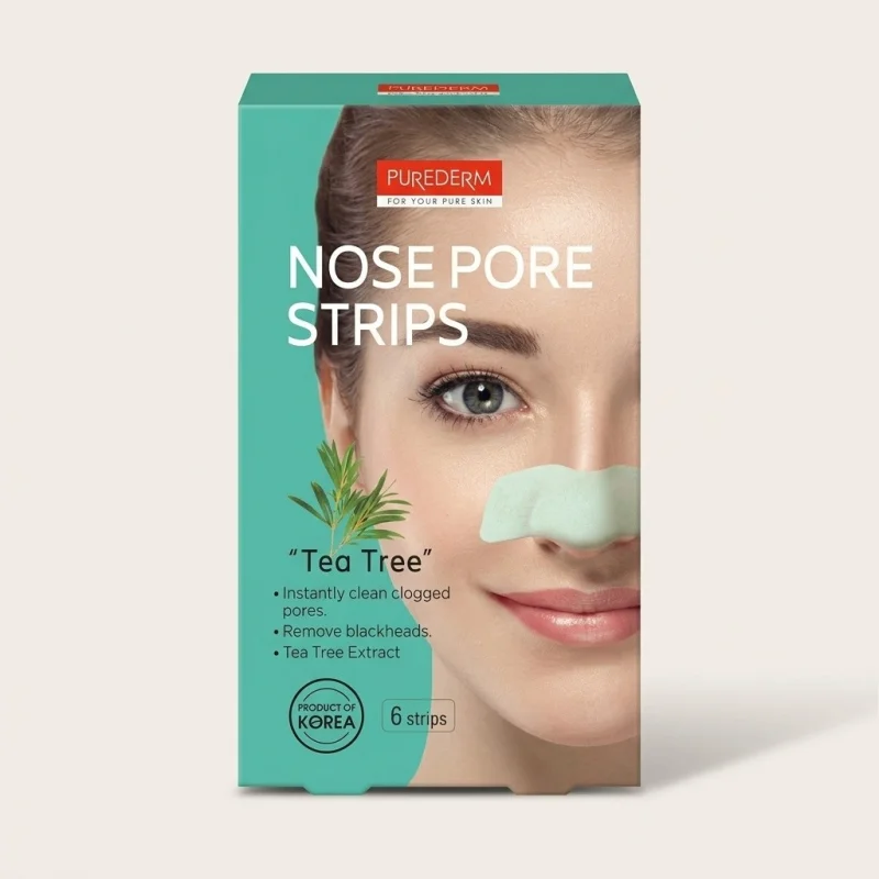 Purederm Tea Tree Nose Pore Strips for Blackhead Removal - 6 Count - Main Image