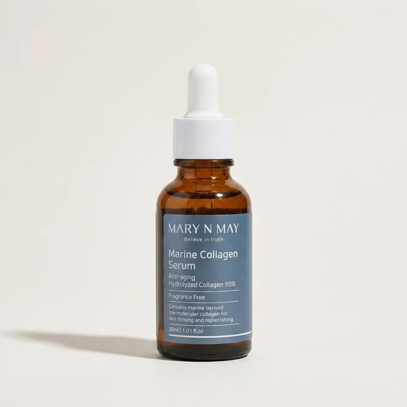 MARY & MAY Marine Collagen Serum 30ml - 95% Hydrolyzed Collagen for Radiance - Main Image