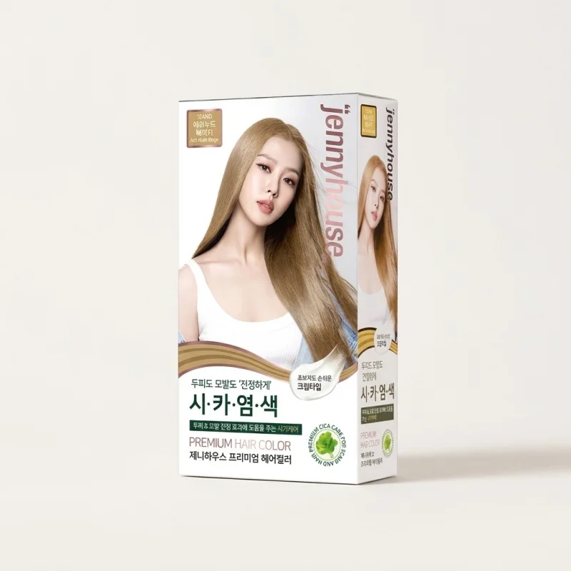 JENNYHOUSE Premium Hair Color 12AND Ash Nude Beige - Cica Infused Salon Formula - Main Image
