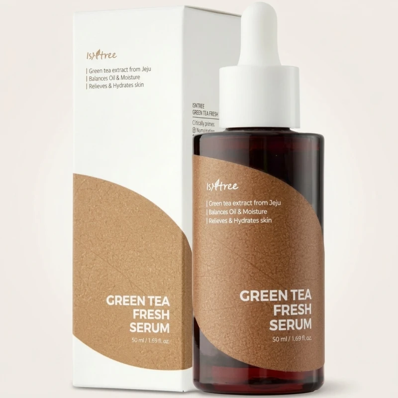 Isntree Green Tea Fresh Serum 50ml - Jeju Green Tea for Oil-Moisture Balance - Main Image