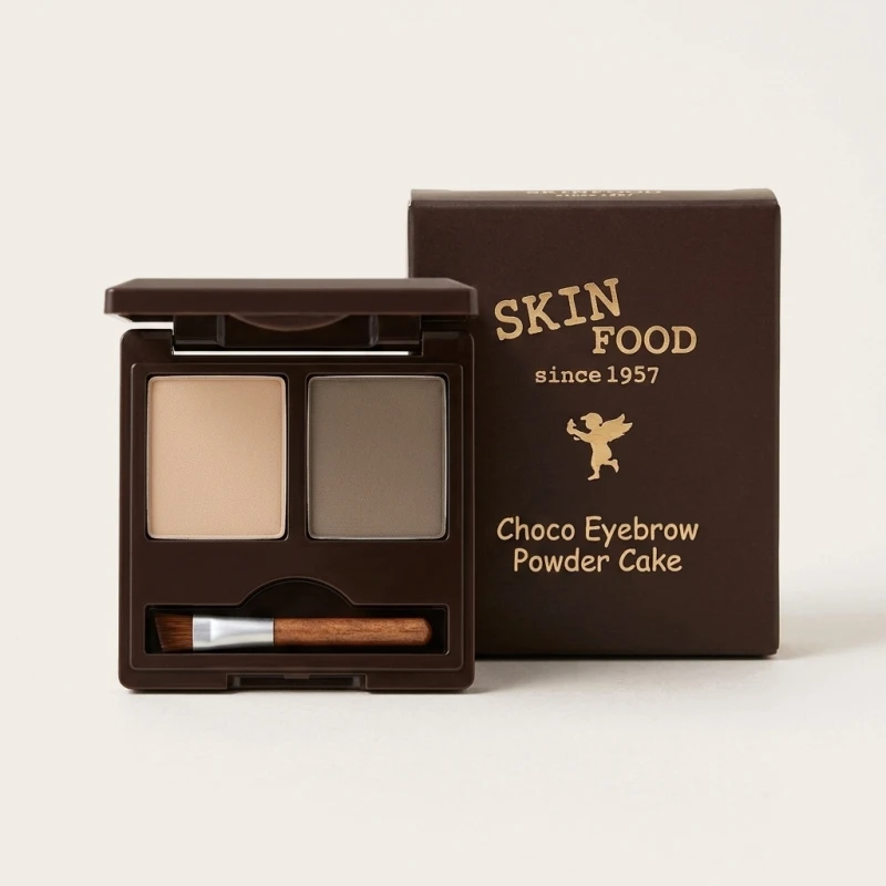 SKINFOOD Choco Eyebrow Powder Cake 02 Gray Brow - Dual Shade Compact  - Main Image