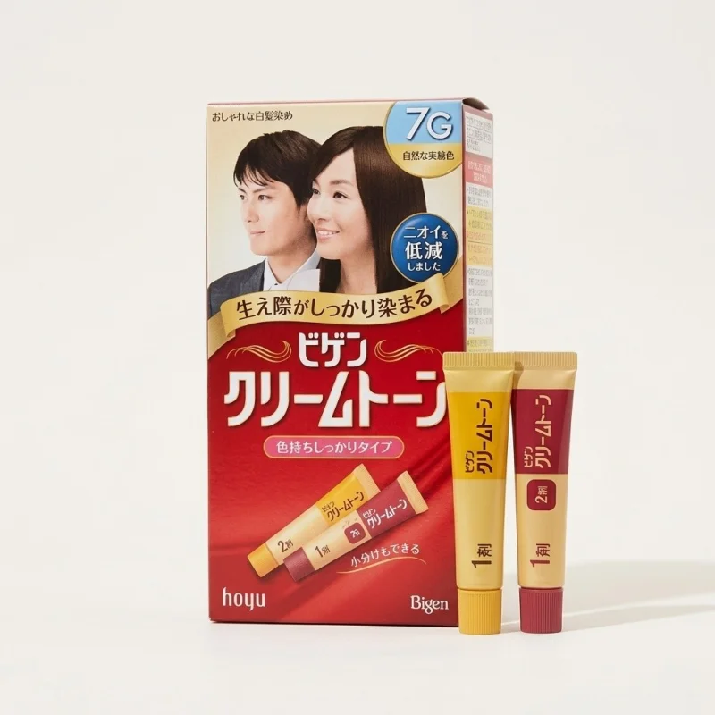 Bigen Cream Tone Hair Color 7G Natural Dark Brown - Gray Coverage - Main Image