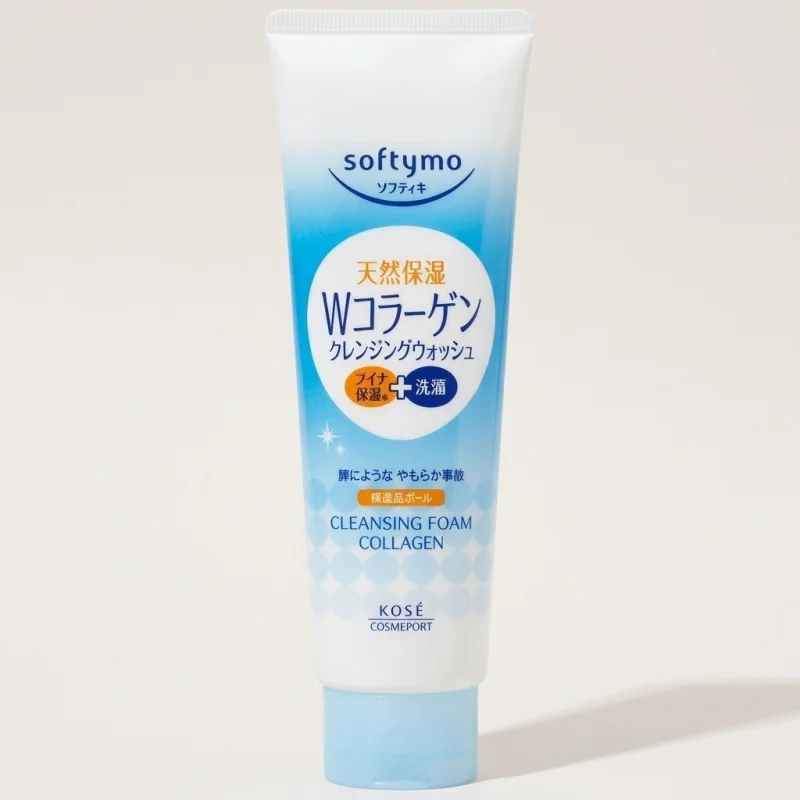 KOSE Softymo Collagen Cleansing Foam 190g - Dual-Action Moisturizing Wash - Main Image