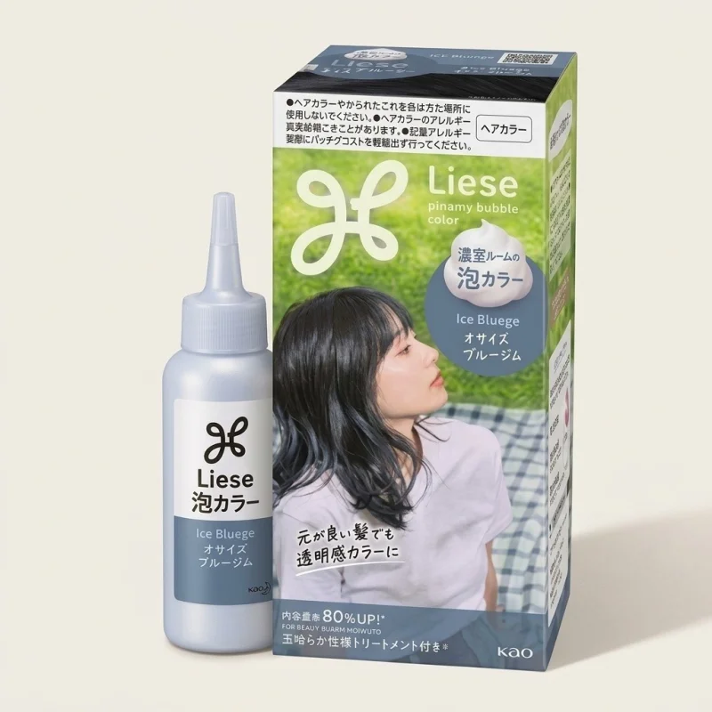 Kao Liese Creamy Bubble Hair Color - Ice Bluege for Cool Ash Tones - Main Image