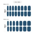 OHORA N Cream Indigo Semicured Gel Nail Strips - Deep Navy Gloss Finish 5