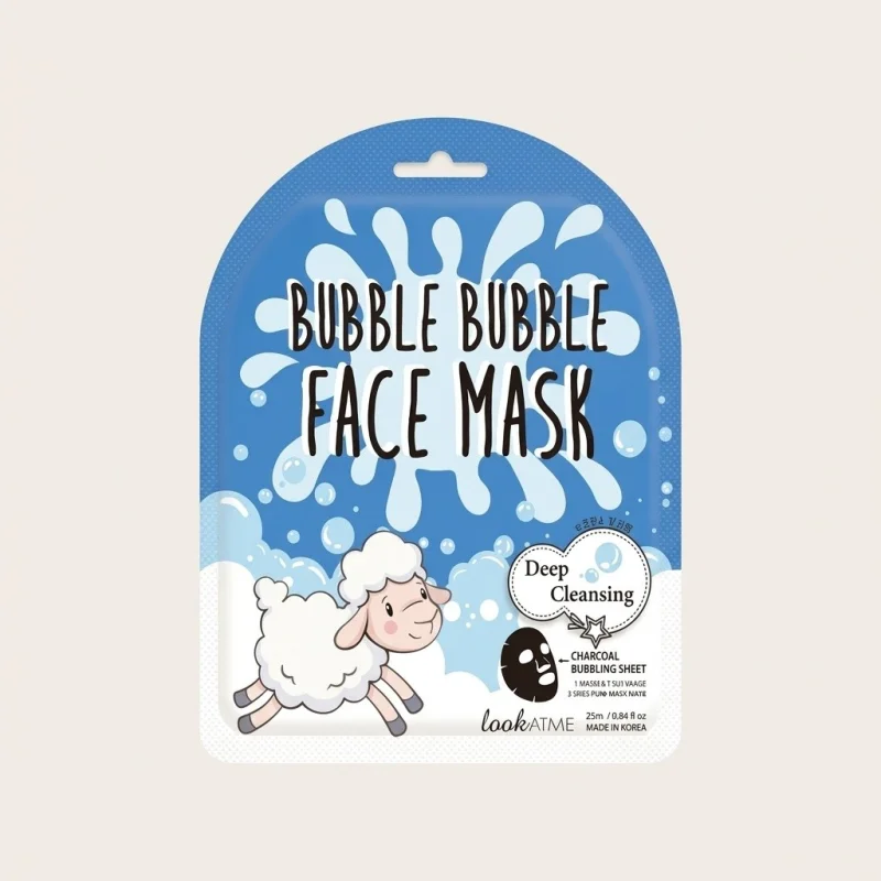 LOOK AT ME Bubble Bubble Charcoal Face Mask, Deep Cleansing Sheet Mask - Main Image