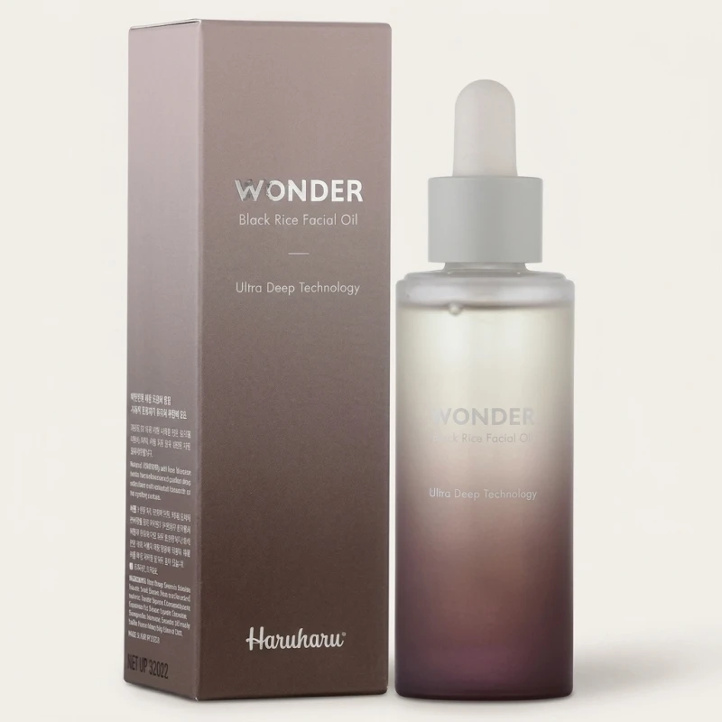 Haruharu Wonder Black Rice Facial Oil - 30ml Hydrating Antioxidant Skin Care - Main Image