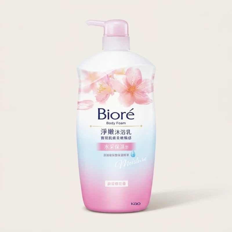 Kao Biore Clean and Soft Body Wash Sakura Scent Moisturizing Formula 1000ml - Main Image