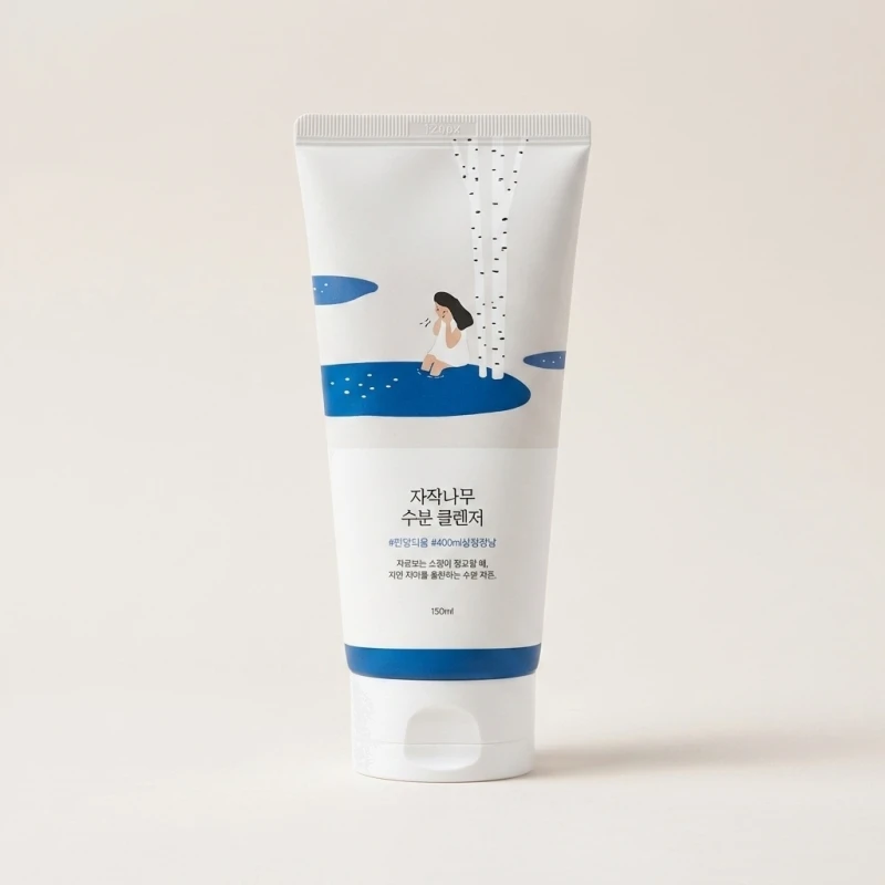 ROUND LAB Birch Juice Moisturizing Cleanser 150ml - Low pH Hydrating Face Wash - Main Image