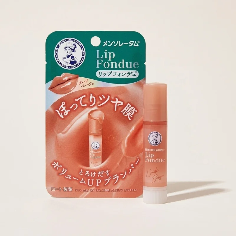 Rohto Mentholatum Lip Fondue Nude Beige, Glossy Plumping Lip Balm - Main Image
