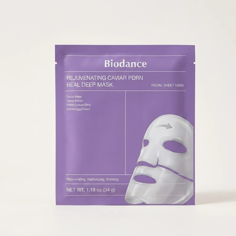 BIODANCE Rejuvenating Caviar PDRN Real Deep Mask - Nourishing Hydrogel 4-Pack - Main Image