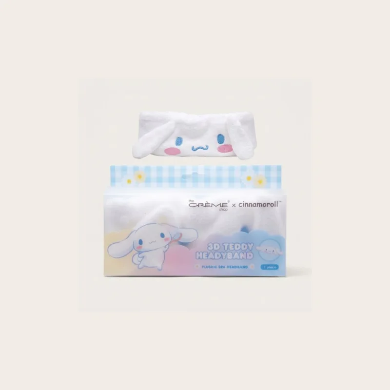 The Crème Shop x Cinnamoroll 3D Teddy Headband - Ultra-Soft Skincare Accessory - Main Image