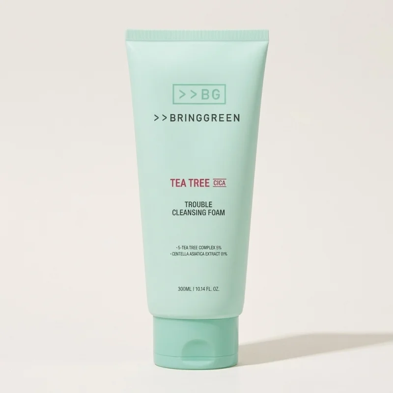 BRINGGREEN Tea Tree Cica Trouble Cleansing Foam 300ml for Sensitive Skin - Main Image
