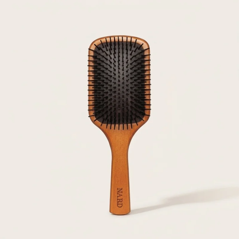 BOUQUET GARNI Nard Wooden Paddle Brush - Medium Scalp Massage & Detangling Tool - Main Image
