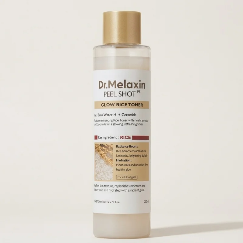 Dr. Melaxin Peel Shot Glow Rice Toner 200ml - Hydrating Brightening Care - Main Image