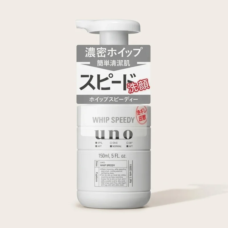 Shiseido Uno Whip Speedy Face Wash Refresh, Foaming Cleanser for Men, 150ml - Main Image