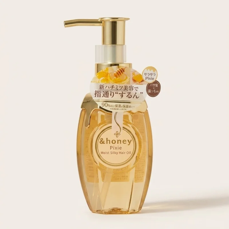 &honey Pixie Moist Silky Hair Oil 100ml - Smoothing Treatment for Fine Hair - Main Image