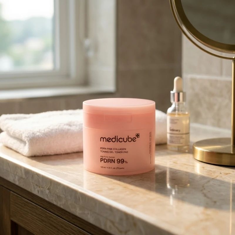 Medicube PDRN Pink Collagen Toning Gel Toner Pad (70 Pads) - Elasticity & Glow - Main Image