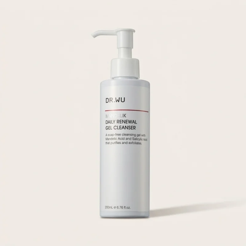 DR.WU Mandelik Daily Renewal Gel Cleanser - 200ml Exfoliating Face Wash - Main Image