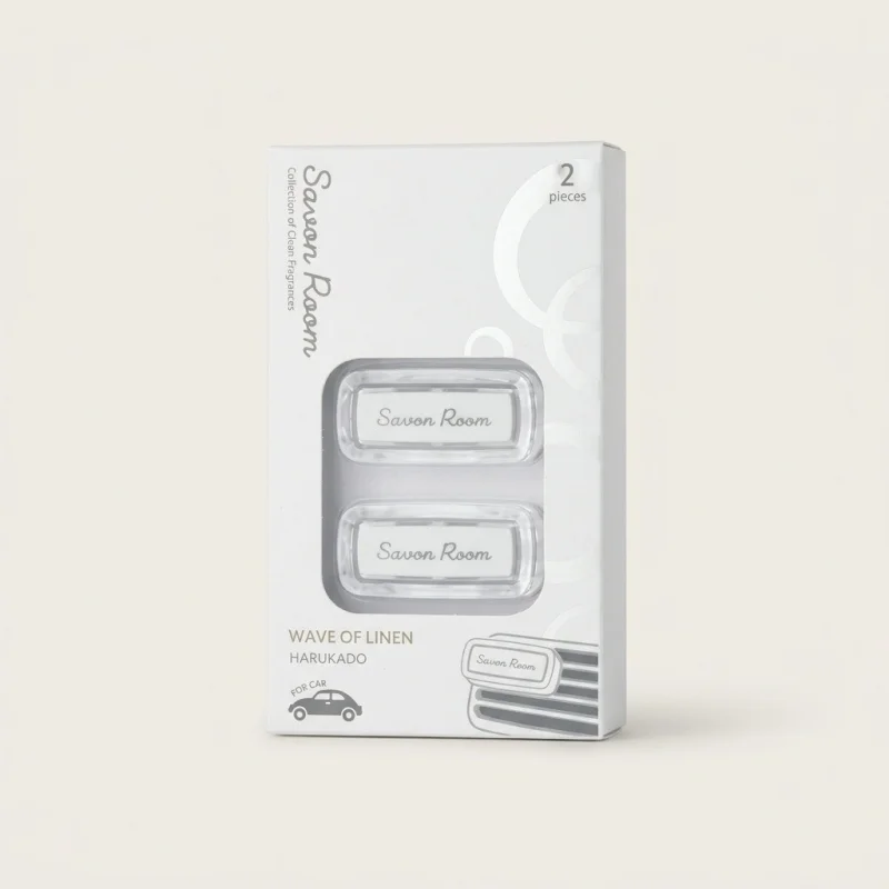 HARUKADO Sabon Room Clip Car Fragrance, Wave Of Linen, 2-Pack - Main Image