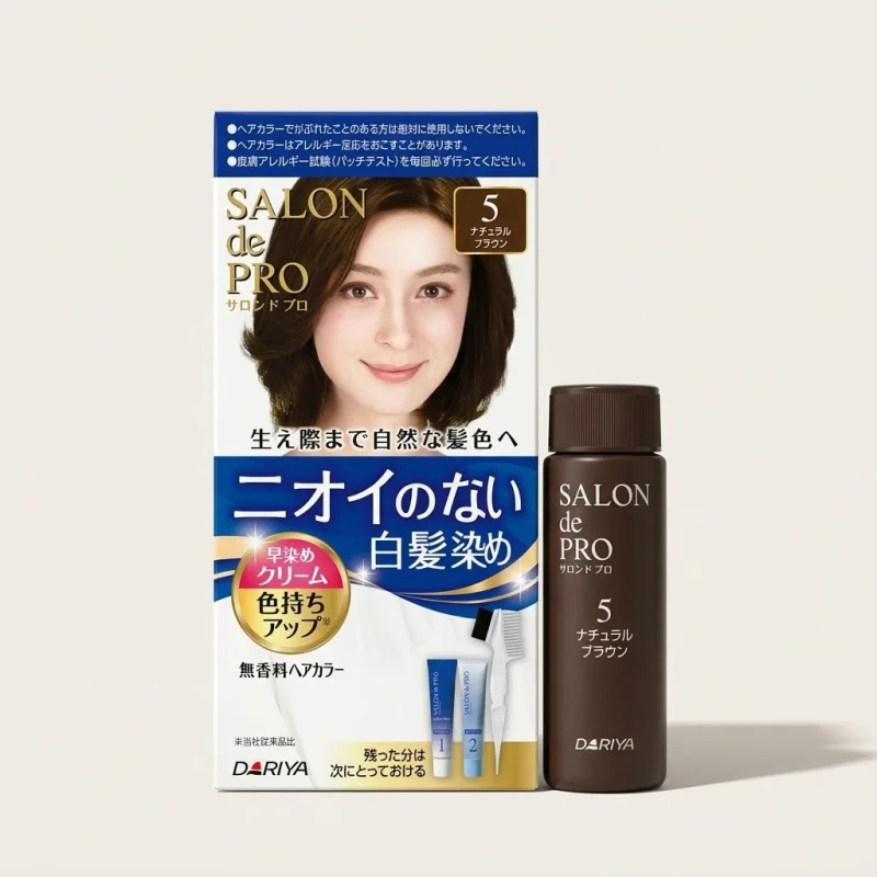 DARIYA Salon De Pro Odorless Hair Color Cream 5 Natural Brown - Main Image