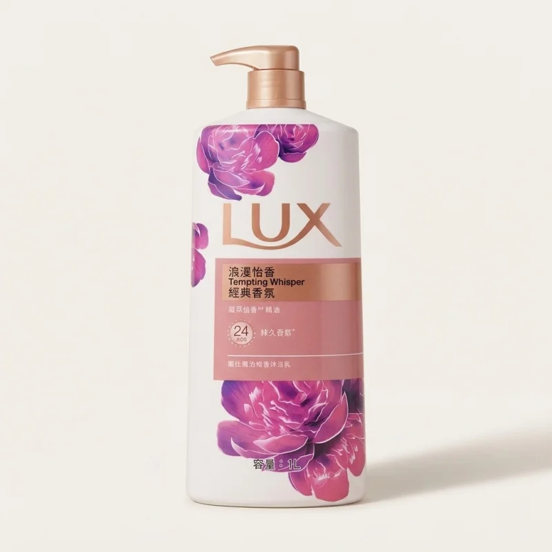 LUX Tempting Whisper Body Wash 1L - Long-Lasting Fragrance with Floral Oils - Main Image