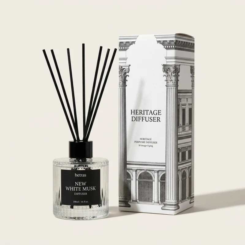 Hetras Heritage Perfume Diffuser Set - New White Musk, 500ml x 2 Pack - Main Image