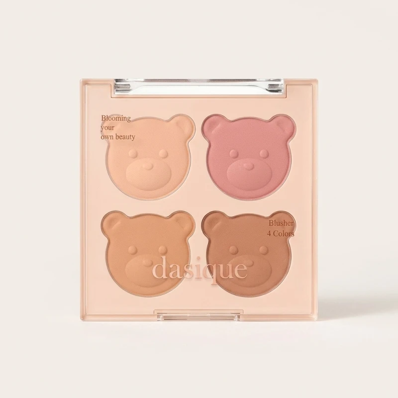 Dasique Blending Mood Cheek 16 Brown Bear - 4-Color Matte Blush Palette - Main Image