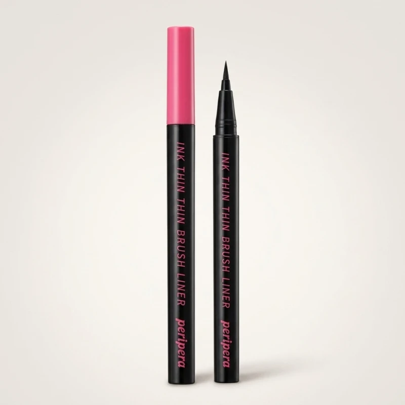 Peripera Ink Thin Thin Brush Liner 01 Black Noir - High-Precision Eyeliner - Main Image