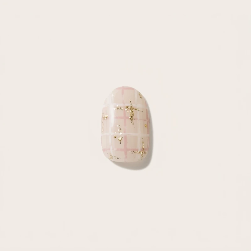 ohora Semicured Gel Nail N Sweet Romance - Tweed and Gem Design - Main Image
