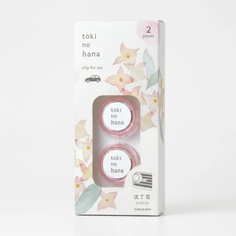 HARUKADO Toki No Hana Car Fragrance Clip, Jinchoge Scent, 2-Piece Set - Main Image