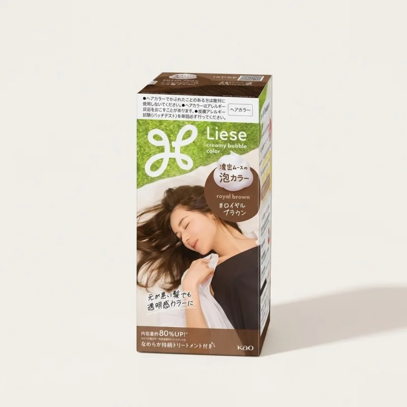 KAO Liese Creamy Bubble Color, Royal Brown DIY Foam Hair Dye - Main Image