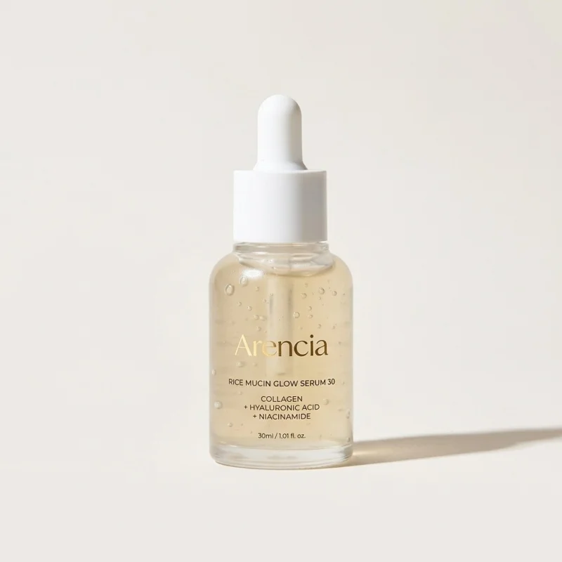 ARENCIA Rice Mucin Glow Serum 30ml - Collagen & Hyaluronic Acid for Radiance - Main Image