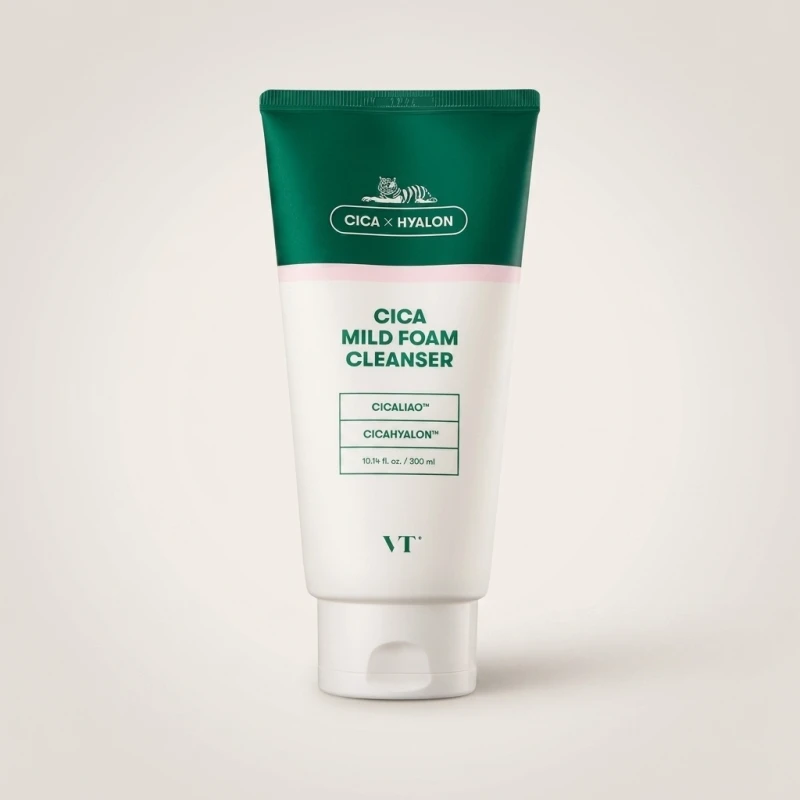 VT Cica Mild Foam Cleanser 300ml - Soothing and Hydrating Daily Face Wash - Main Image