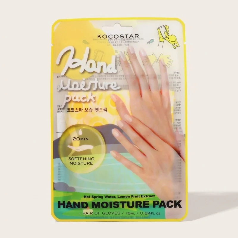 KOCOSTAR Yellow Hand Moisture Pack - Hydrating Glove Mask with Lemon Extract - Main Image