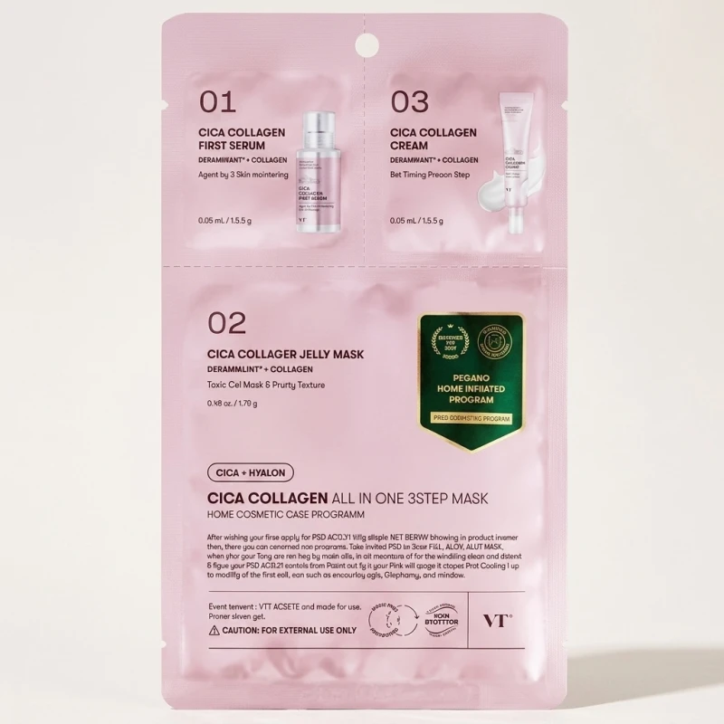 VT Cica Collagen All-In-One 3-Step Mask for Firming and Soothing Care - Main Image