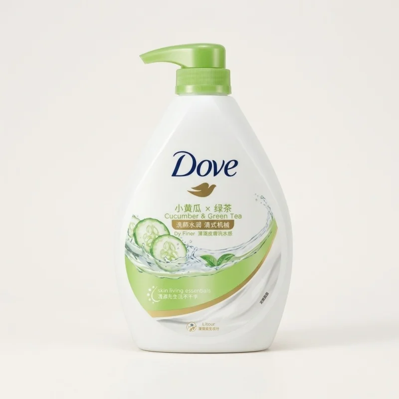 Dove Body Wash Refreshing Cucumber and Green Tea, 900ml Pump Bottle - Main Image