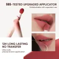 Judydoll Slim Lip Powder Cream N24 Red - Velvet Matte Cushion Lip Tint 4