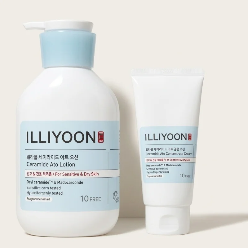 ILLIYOON Ceramide Ato Lotion and Cream Set for Sensitive and Dry Skin - Main Image
