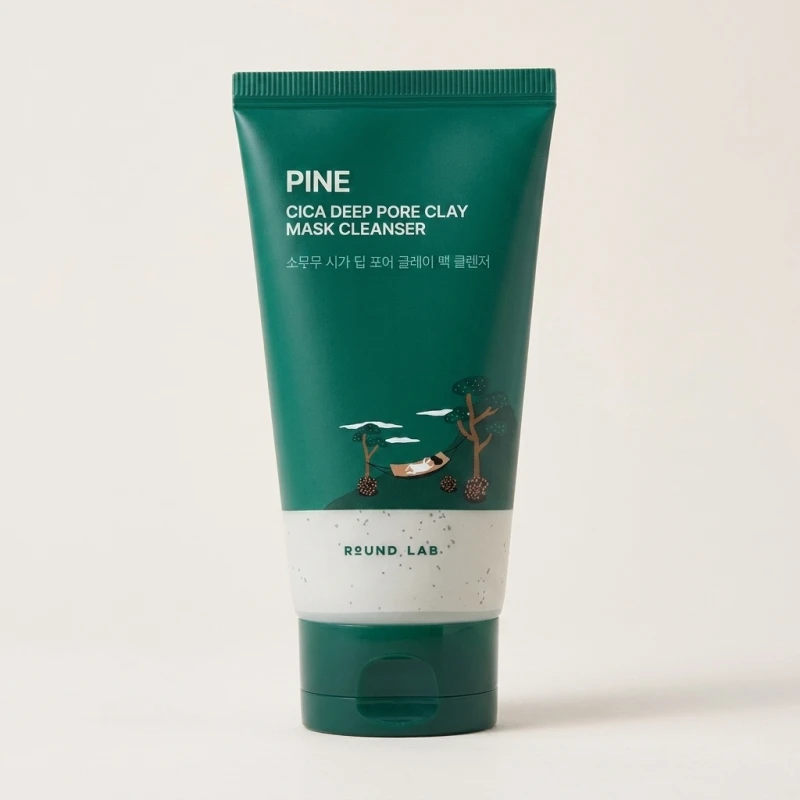 ROUND LAB Pine Cica Deep Pore Clay Mask Cleanser - Gentle Sebum Care, 150ml - Main Image