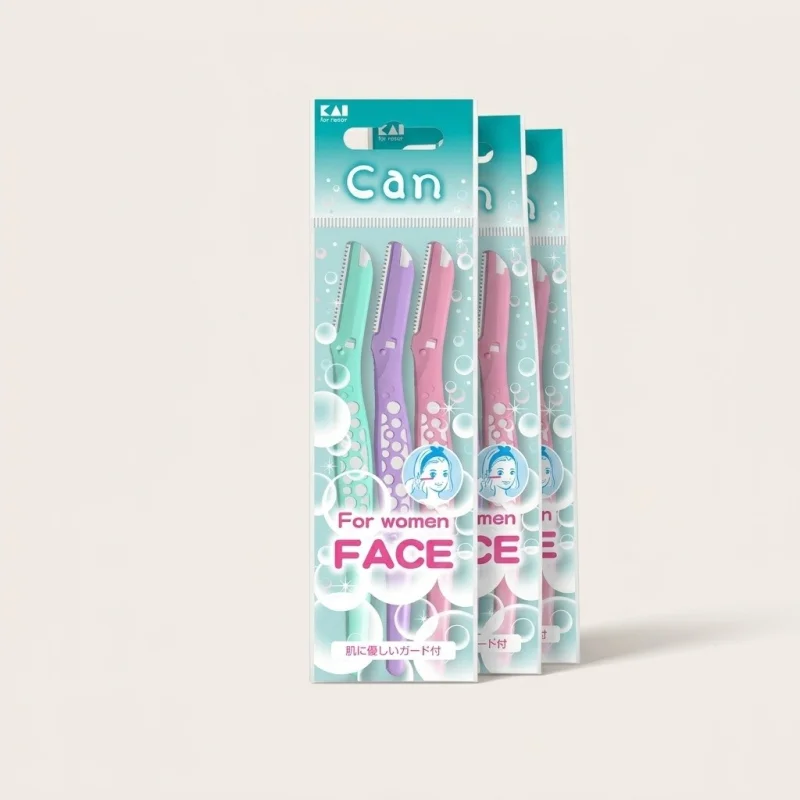KAI Can Facial Razor with Safety Guard for Women, 3-Piece Set - Main Image