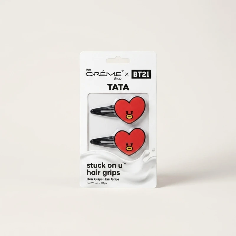 The Crème Shop x BT21 Stuck On U Hair Grips, Tata Character, 2-Pack - Main Image