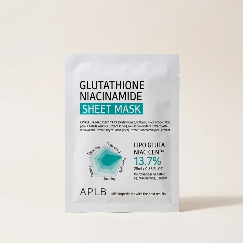 APLB Glutathione Niacinamide Sheet Mask (10 Pack) - Radiant Skin Care - Main Image