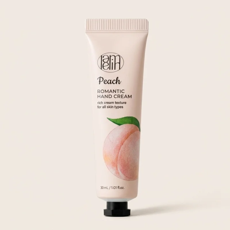 LAMELIN Romantic Hand Cream Peach 30ml - Rich Moisturizer for All Skin Types - Main Image